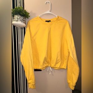 Gold cropped sweatshirt